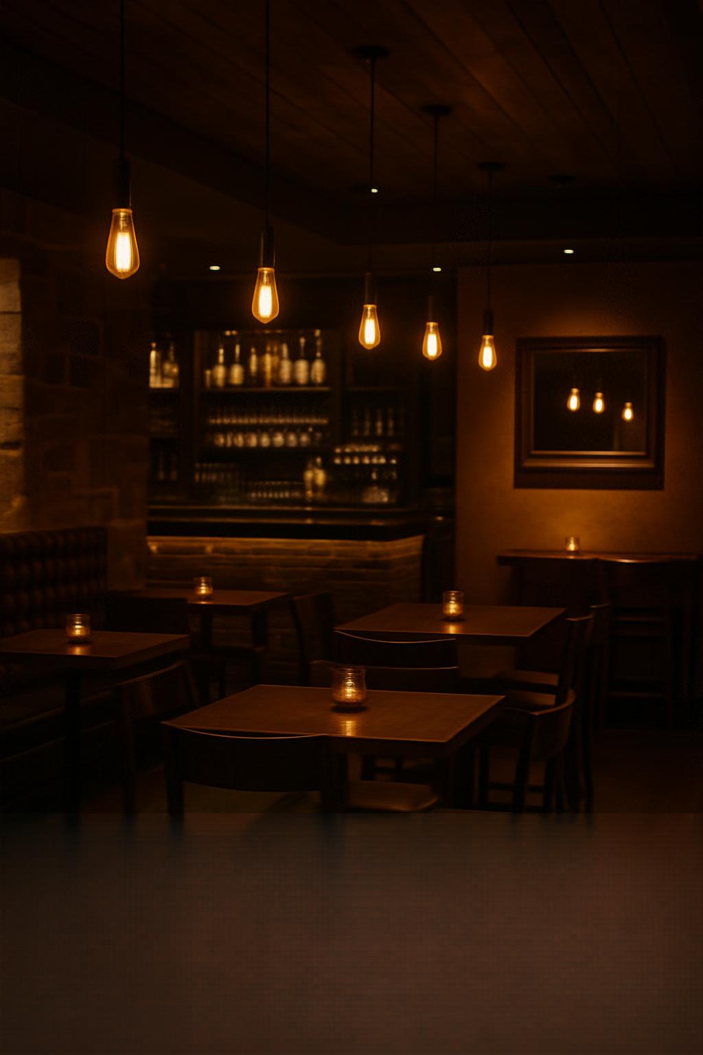 Ambiente acolhedor com luz baixa